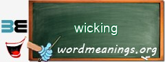 WordMeaning blackboard for wicking